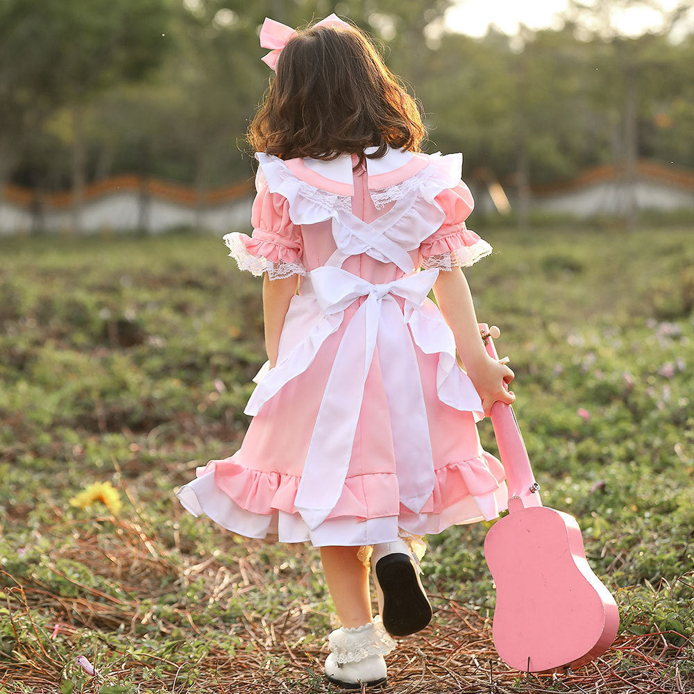 Girls cute fairy tale dress with ruffles and bows Chichicherry