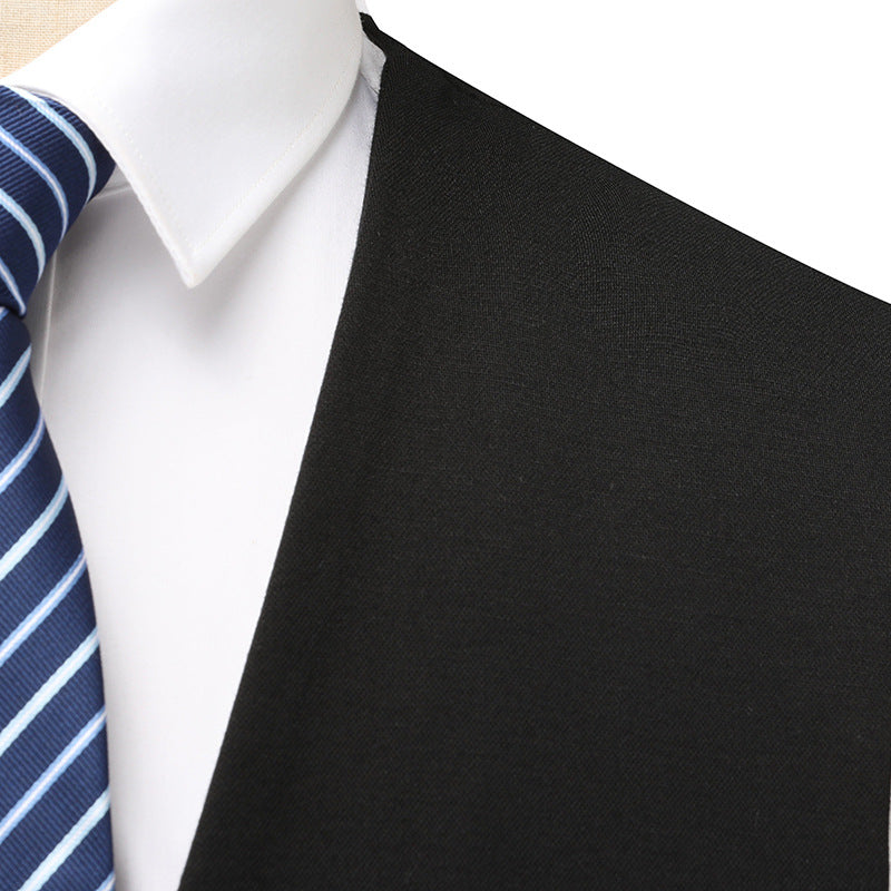 Men's Elegant Slim-Fit Suit Vest with V-Neck and Flap Pockets Chichicherry