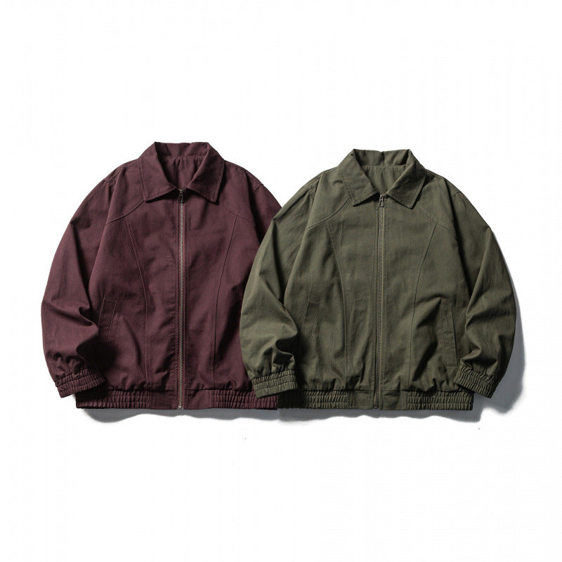 Men's Boxy Canvas Blouson with full zip and elastic cuffs Chichicherry