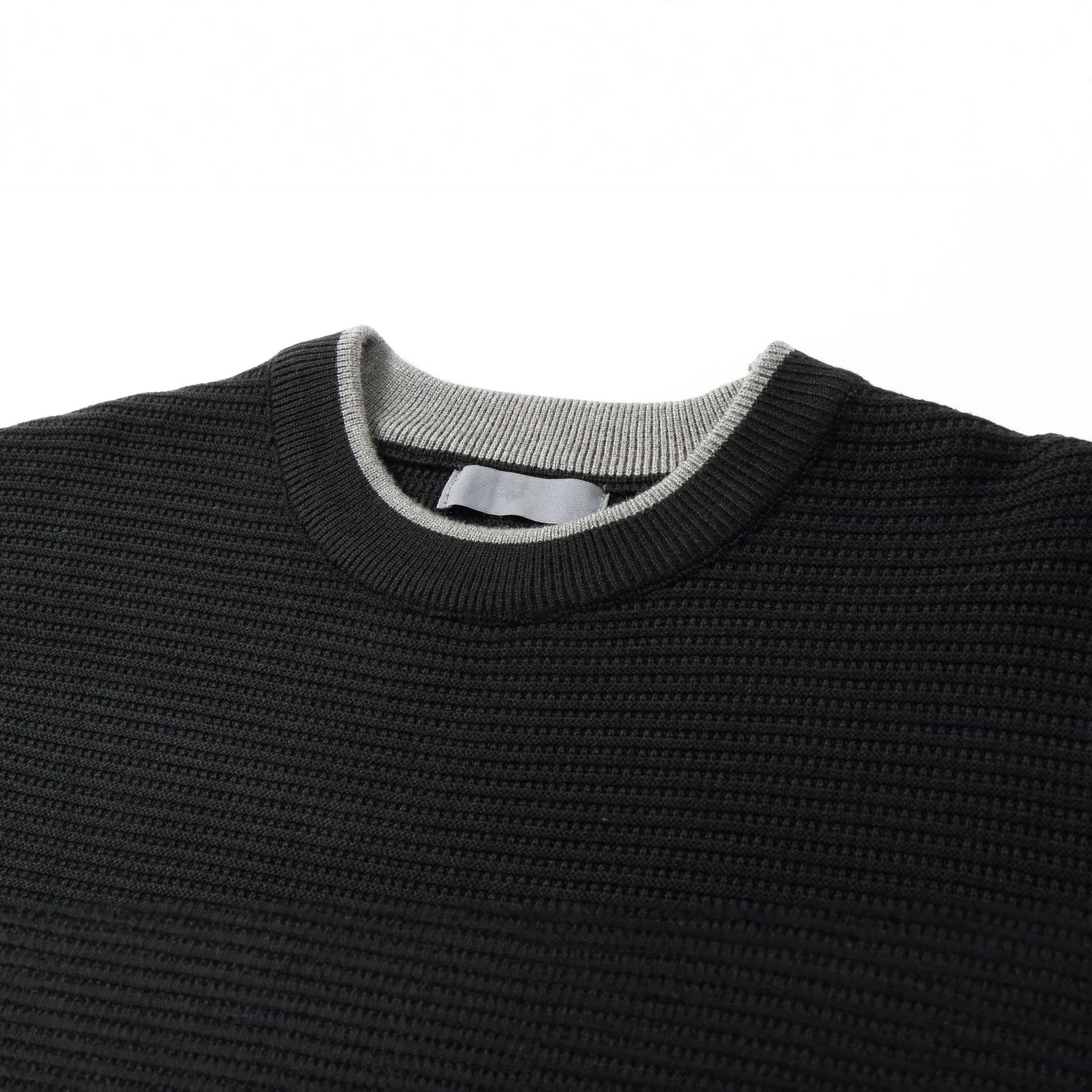 Women's Structured Round Neck Sweatshirt with Side Wedge Slit Chichicherry