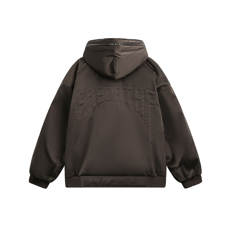 Men's Padded Hooded Bomber Jacket with Thermal Lining Chichicherry