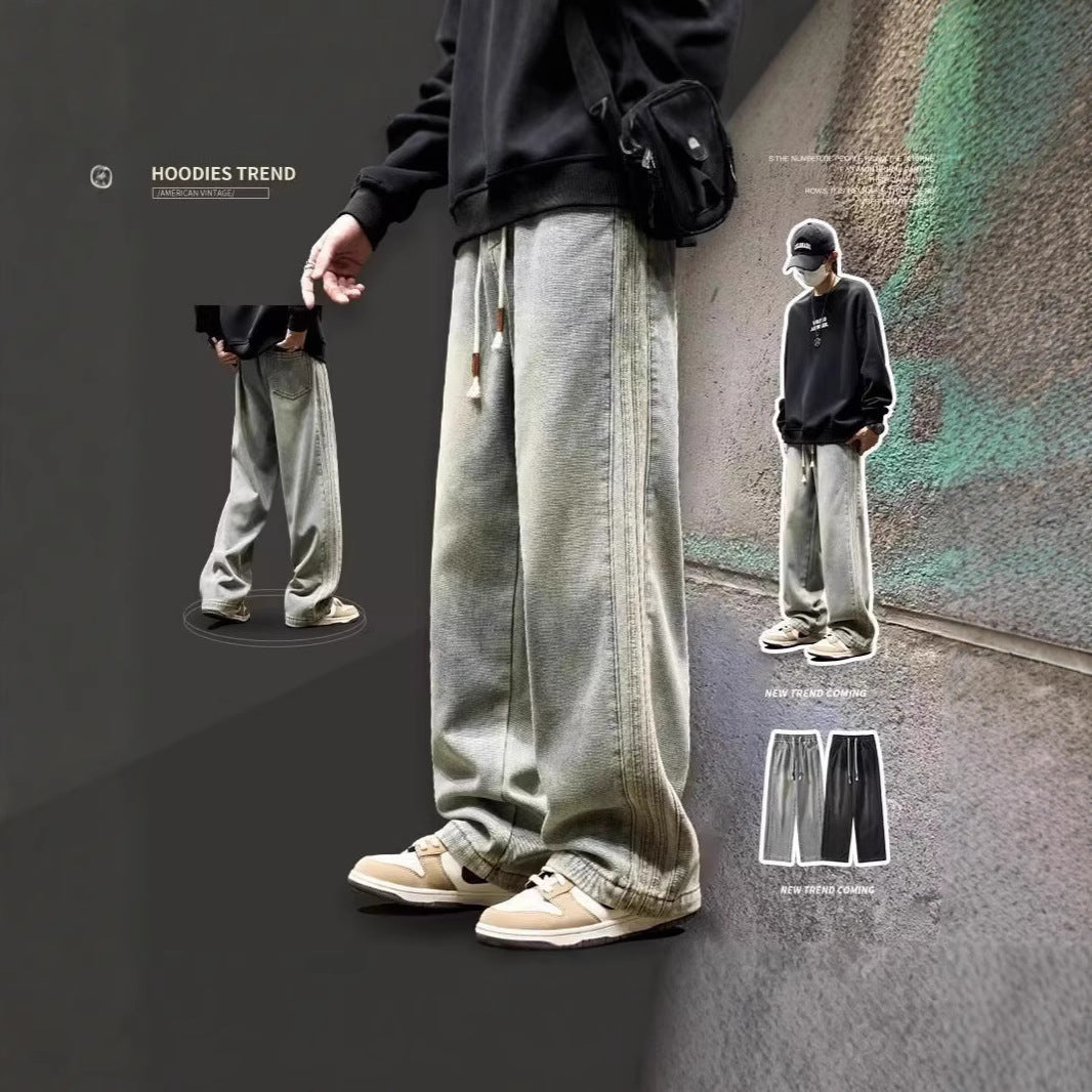Men's loose-cut jeans with side seams Chichicherry