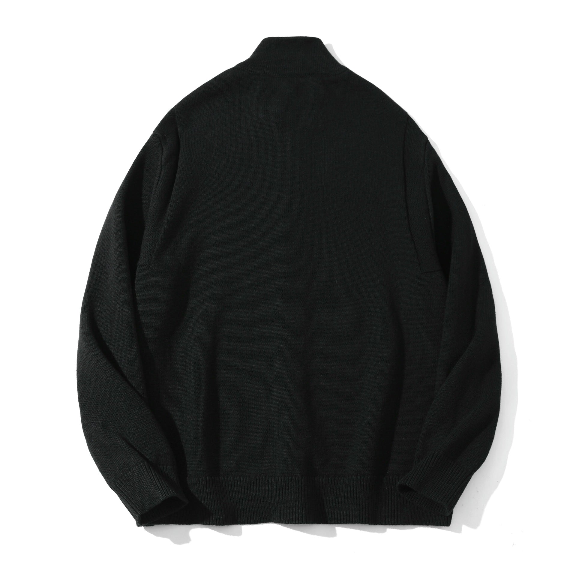 Men's knit cardigan with high collar and full button placket Chichicherry