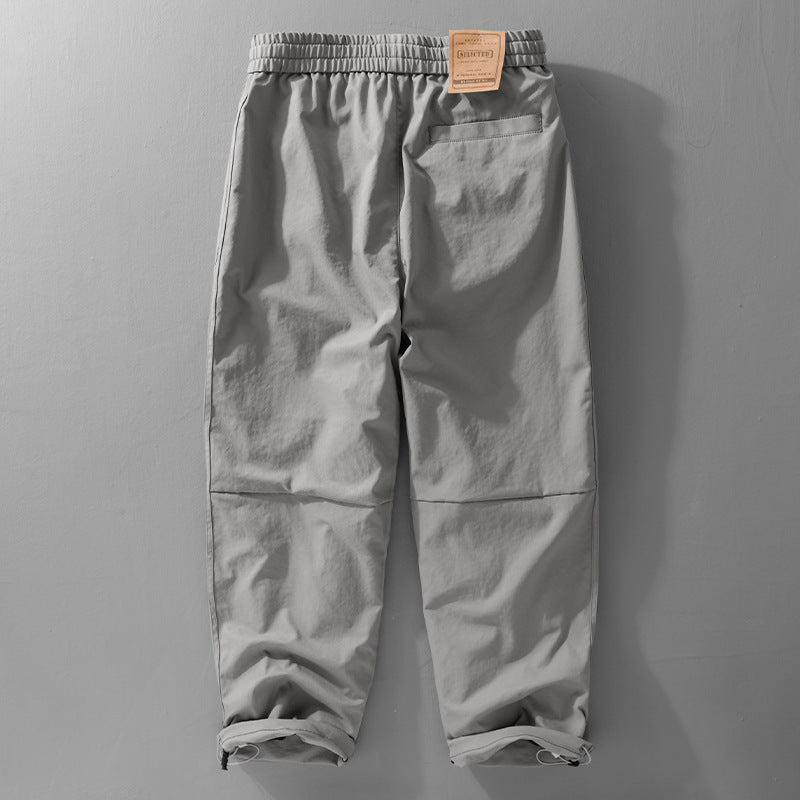 Men's Relaxed Jogger Chino with Drawstring Waist and Decorative Side Seams Chichicherry