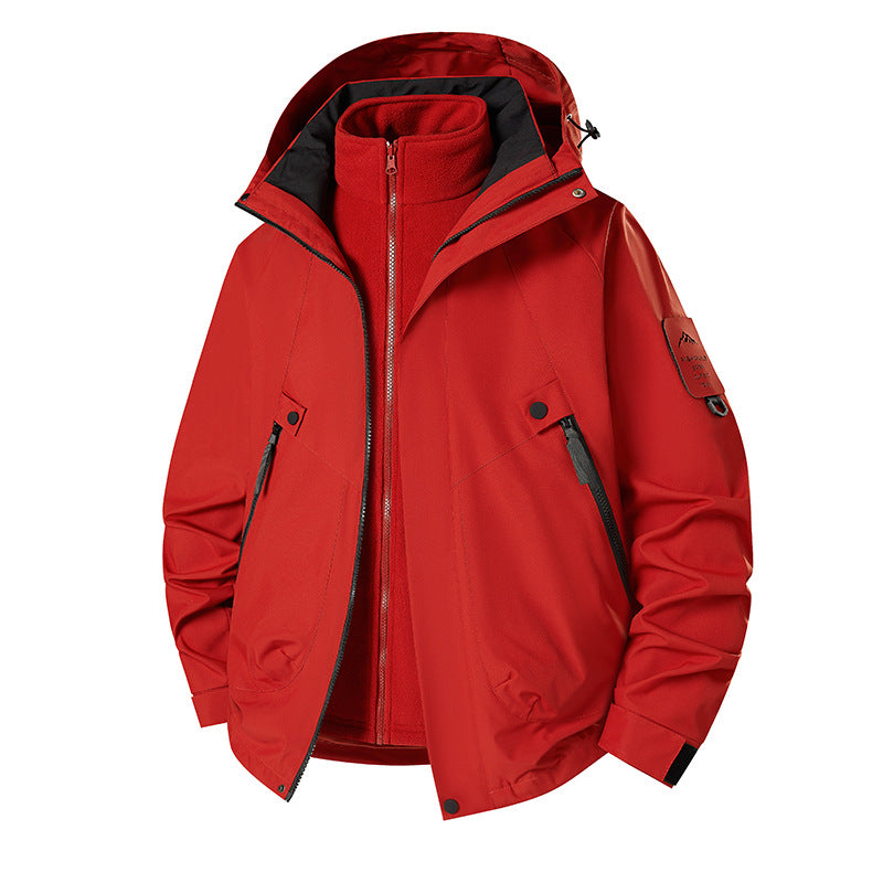 Men's 3-in-1 Softshell Parka with removable fleece inner jacket and technical hood Chichicherry