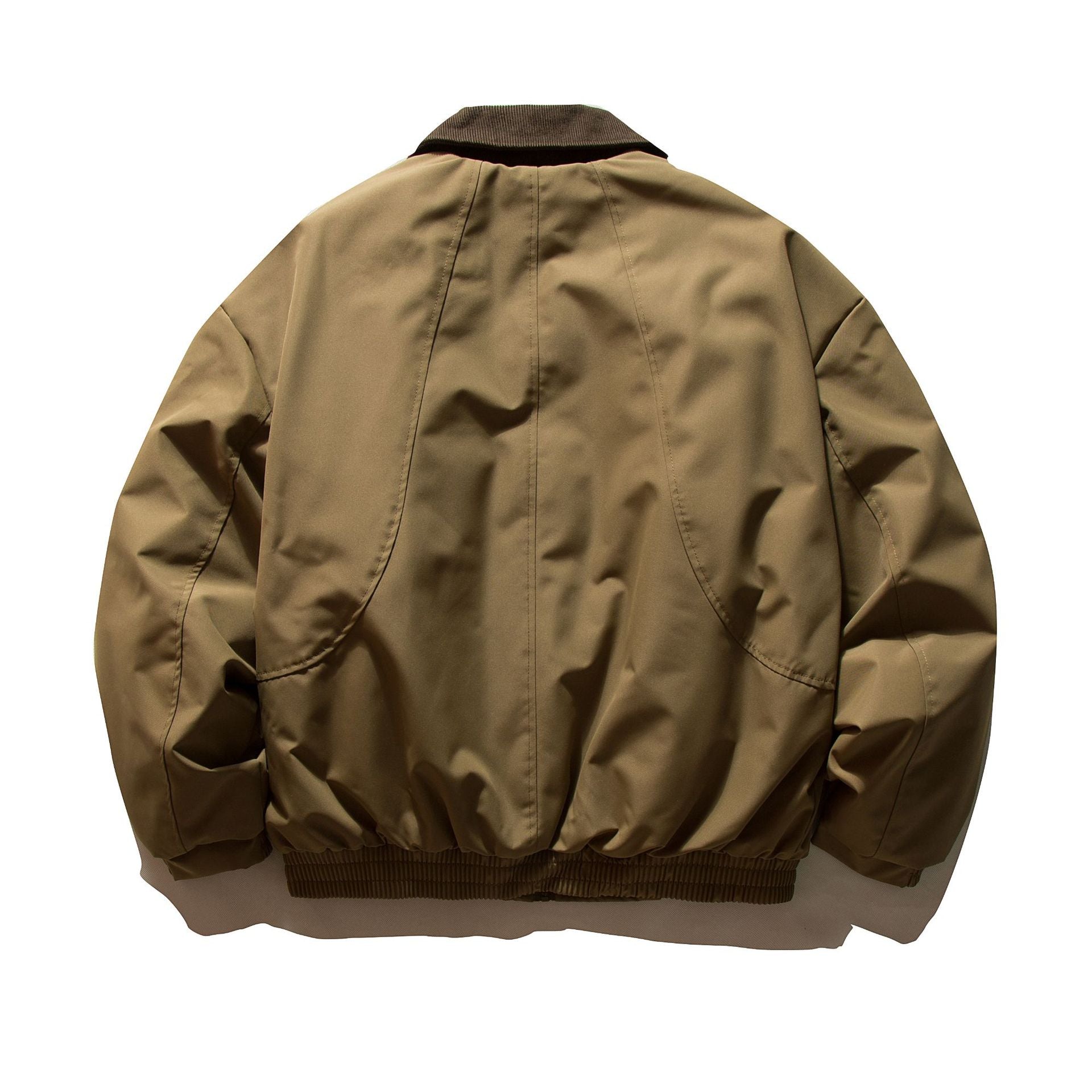 Men's short-cut thermal insulated field blouson with cord collar and spacious flap pockets Chichicherry