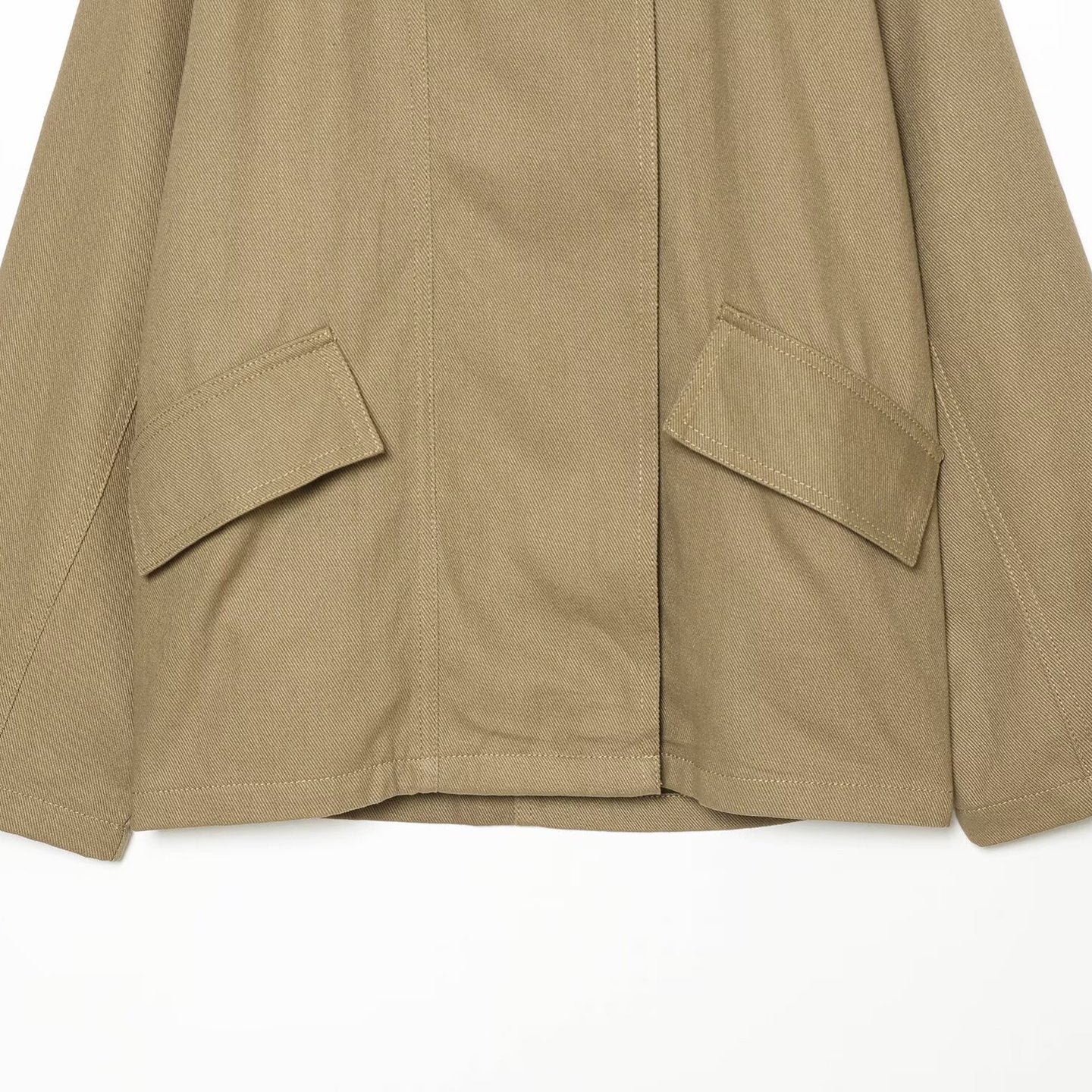 Women's Short Oversized Cape Trench Coat with High Funnel Collar and Utility Patch Pockets Chichicherry