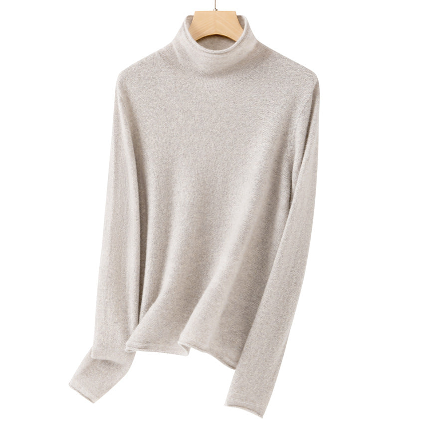 Women's fine knit turtleneck sweater with slim fit and high-quality jersey quality Chichicherry