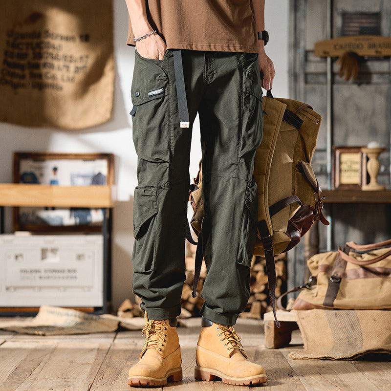 Men's utility-style cargo pants with reinforced knees and adjustable hem Chichicherry