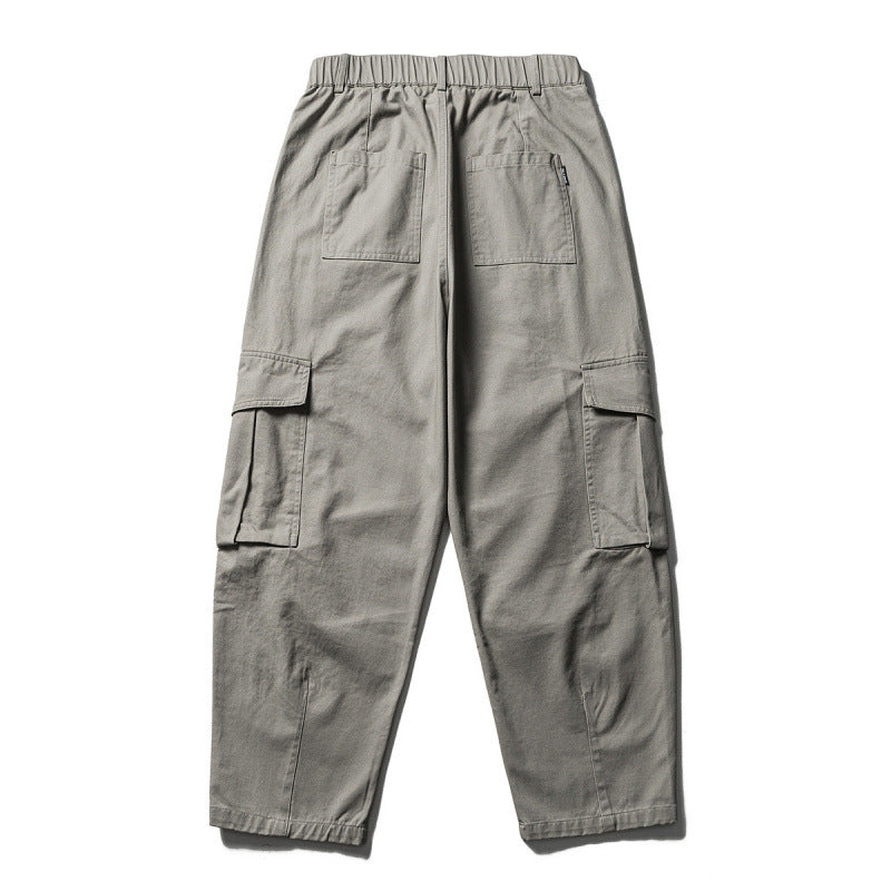 Men's Wide Utility Cargo Pants in Baggy Cut with Multiple Pockets and Reinforced Knee Areas Chichicherry