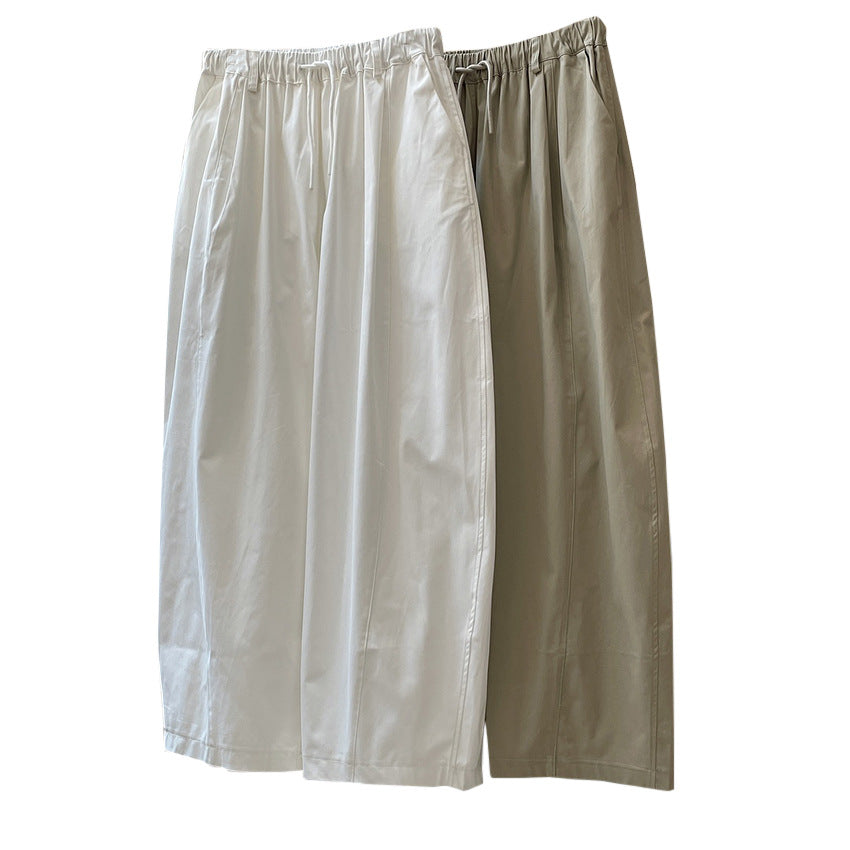 Women Wide High-Waist Drawstring Pants in Culotte/Balloon Cut Chichicherry