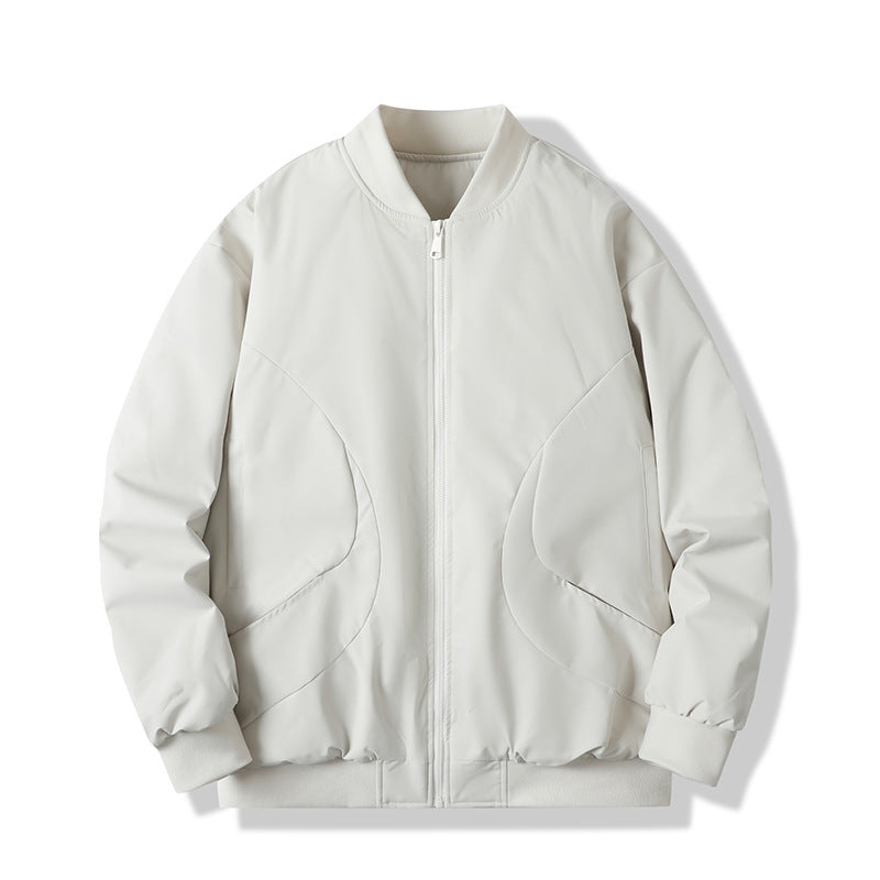 Men's lightweight padded bomber jacket with windproof surface and ribbed hem Chichicherry
