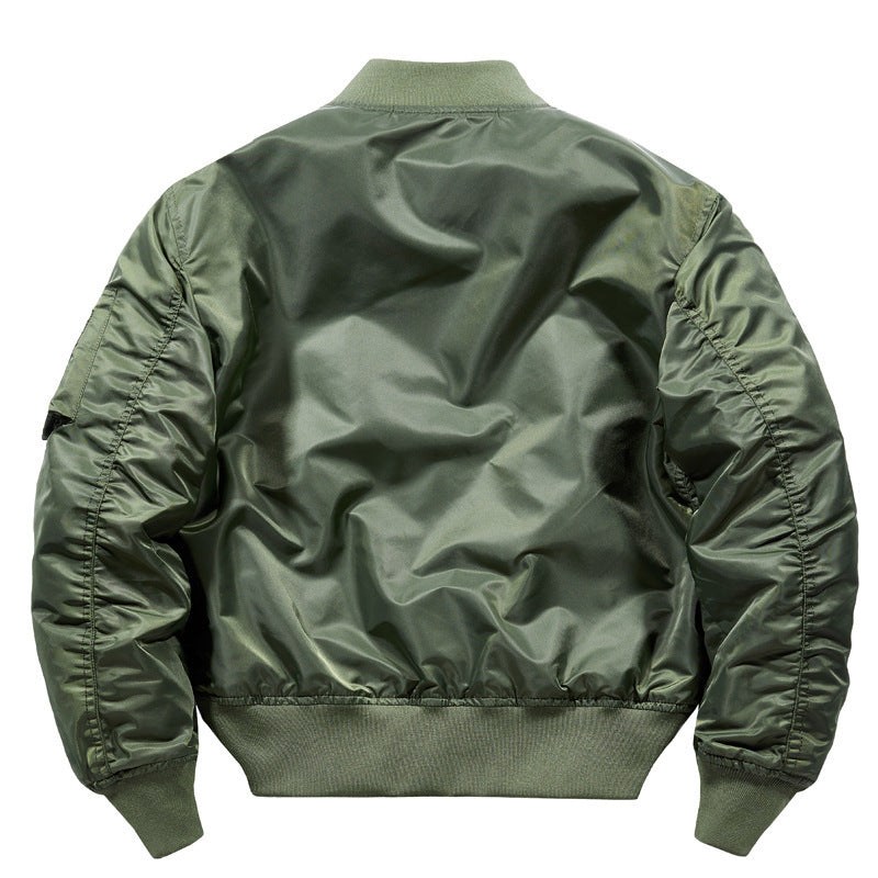 Men's Short Cut Nylon Pilot Bomber with Hidden Inner Pockets and Arm Pocket Chichicherry