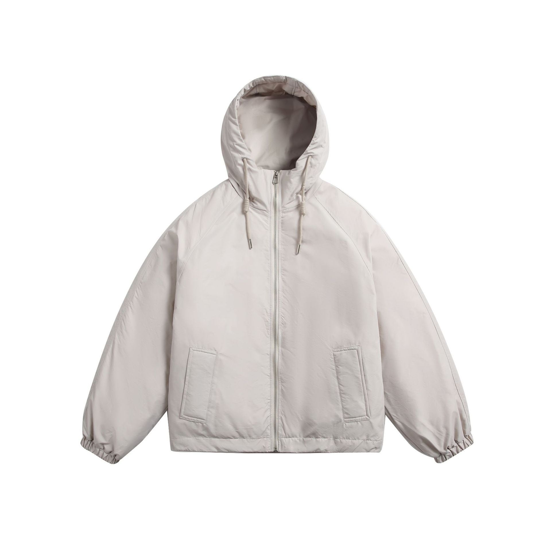 Unisex Short padded hooded jacket in boxy cut with elastic hem Chichicherry