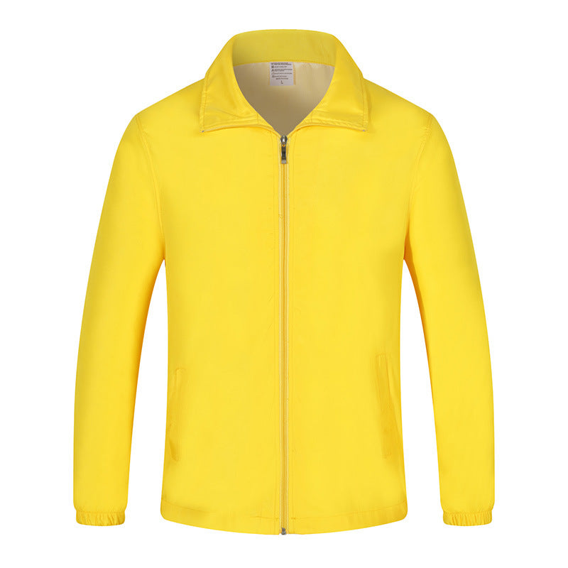 Men's lightweight windproof leisure jacket with full-length zipper & elastic cuffs Chichicherry