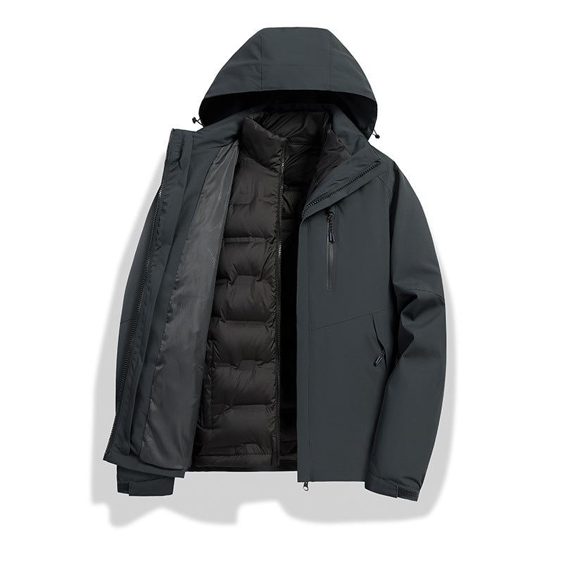 Women's 2-in-1 waterproof winter jacket with removable down inner vest Chichicherry