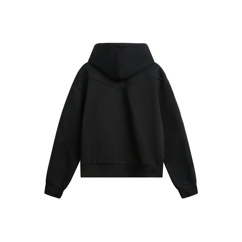 Unisex Oversize Hoodie Sweat Jacket with Two-Way Zipper Chichicherry