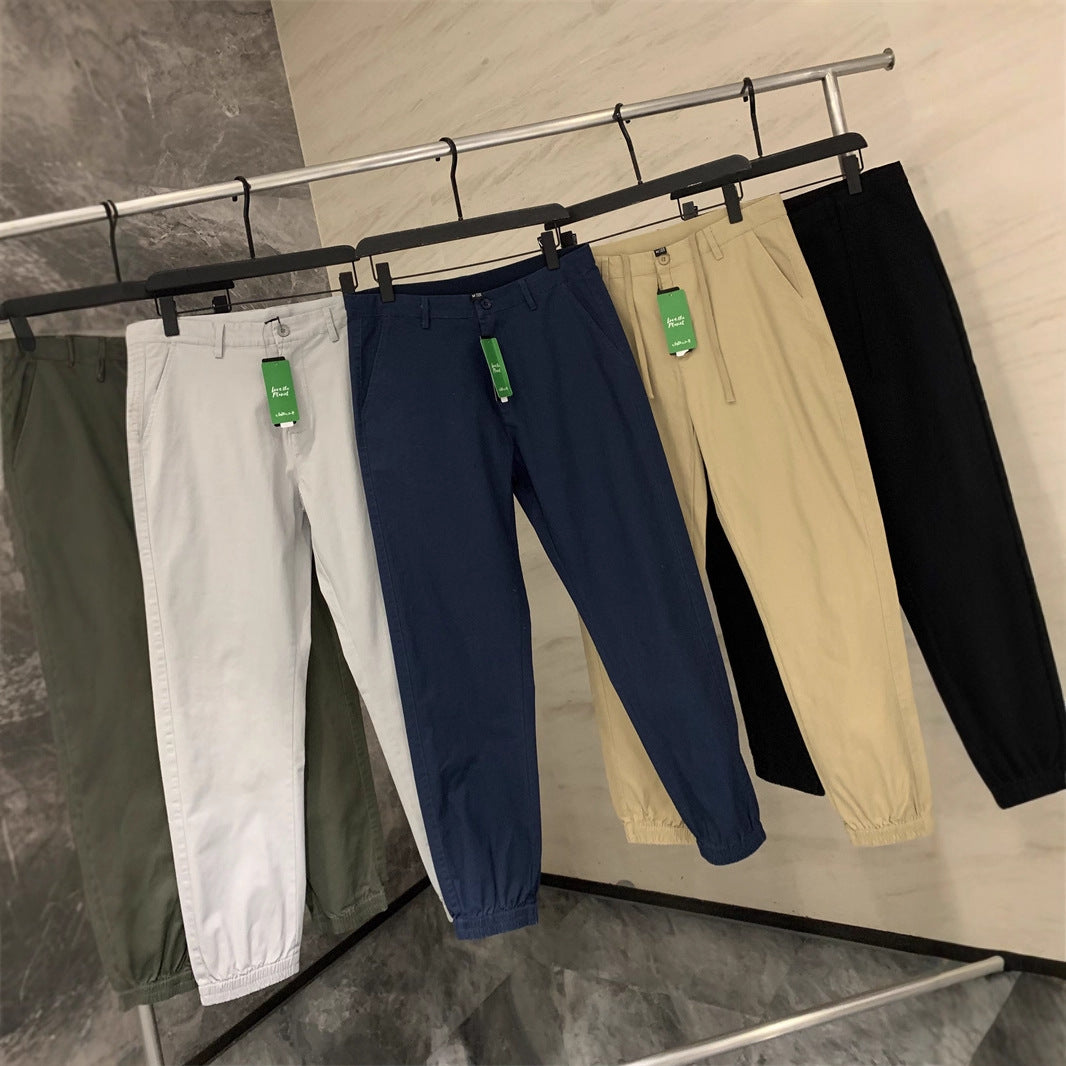 Men's Chino Jogger with elastic hem and pleats Chichicherry