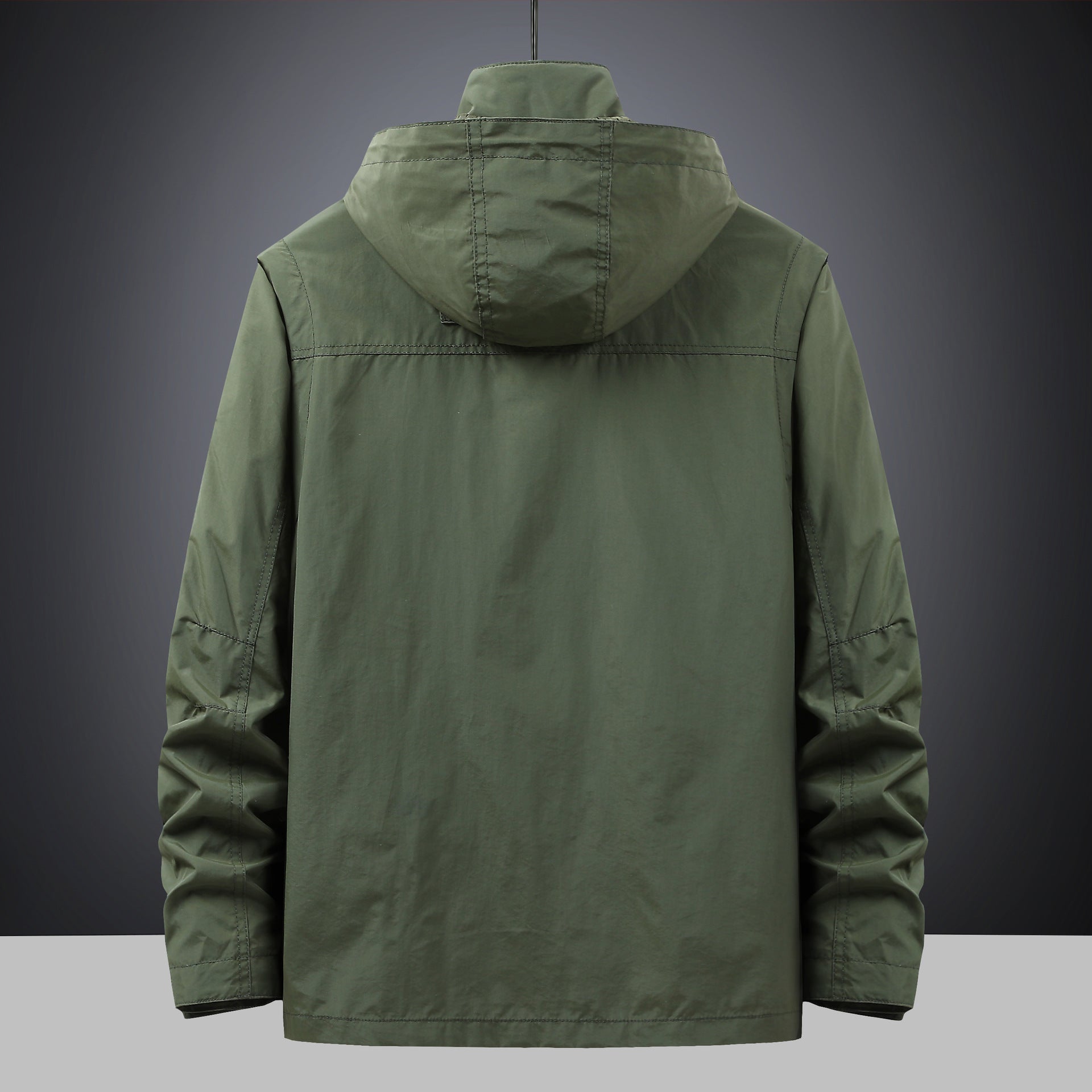 Men's utility parka with multi-pocket design, hood, and D-ring Chichicherry