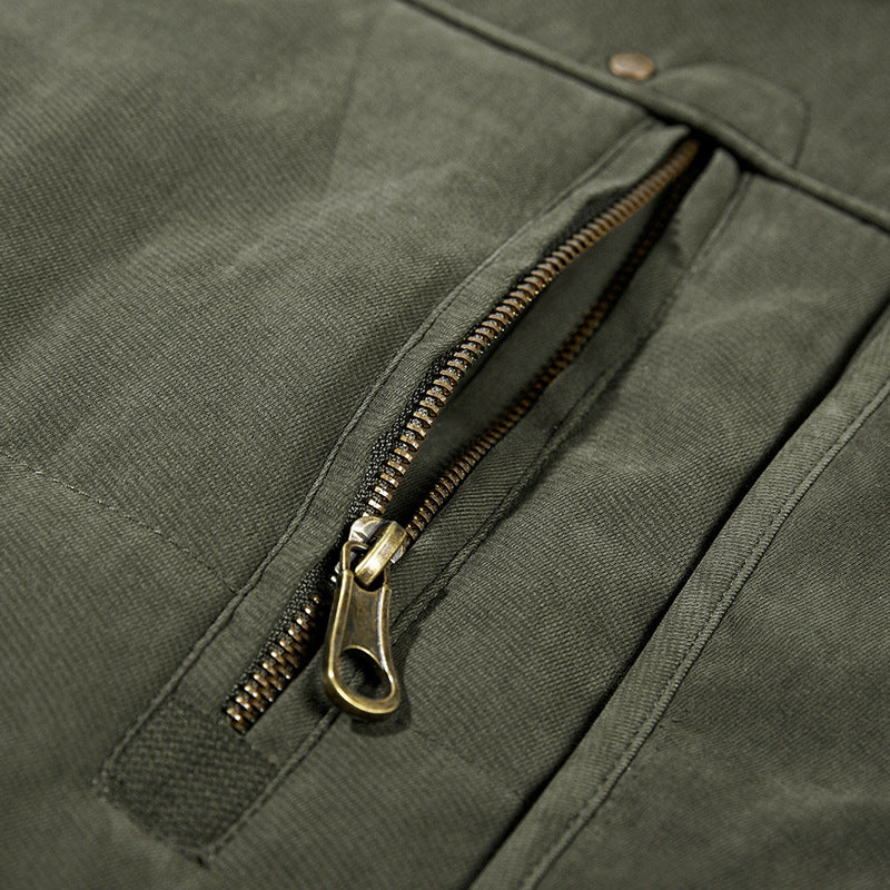 Men's winter parka with teddy lining, hood and water-repellent canvas outer layer Chichicherry