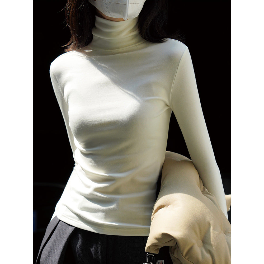 Women’s Figure-hugging Roll-neck sweater made of fine Jersey Chichicherry