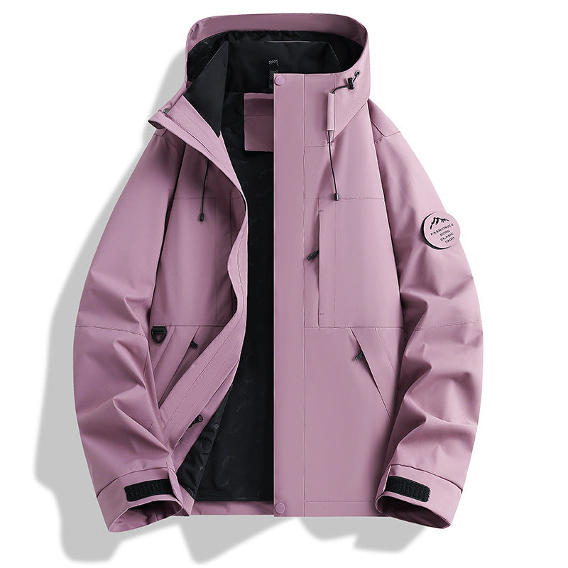 Men's Water and Windproof Softshell Outdoor Jacket with Adjustable Hood Chichicherry