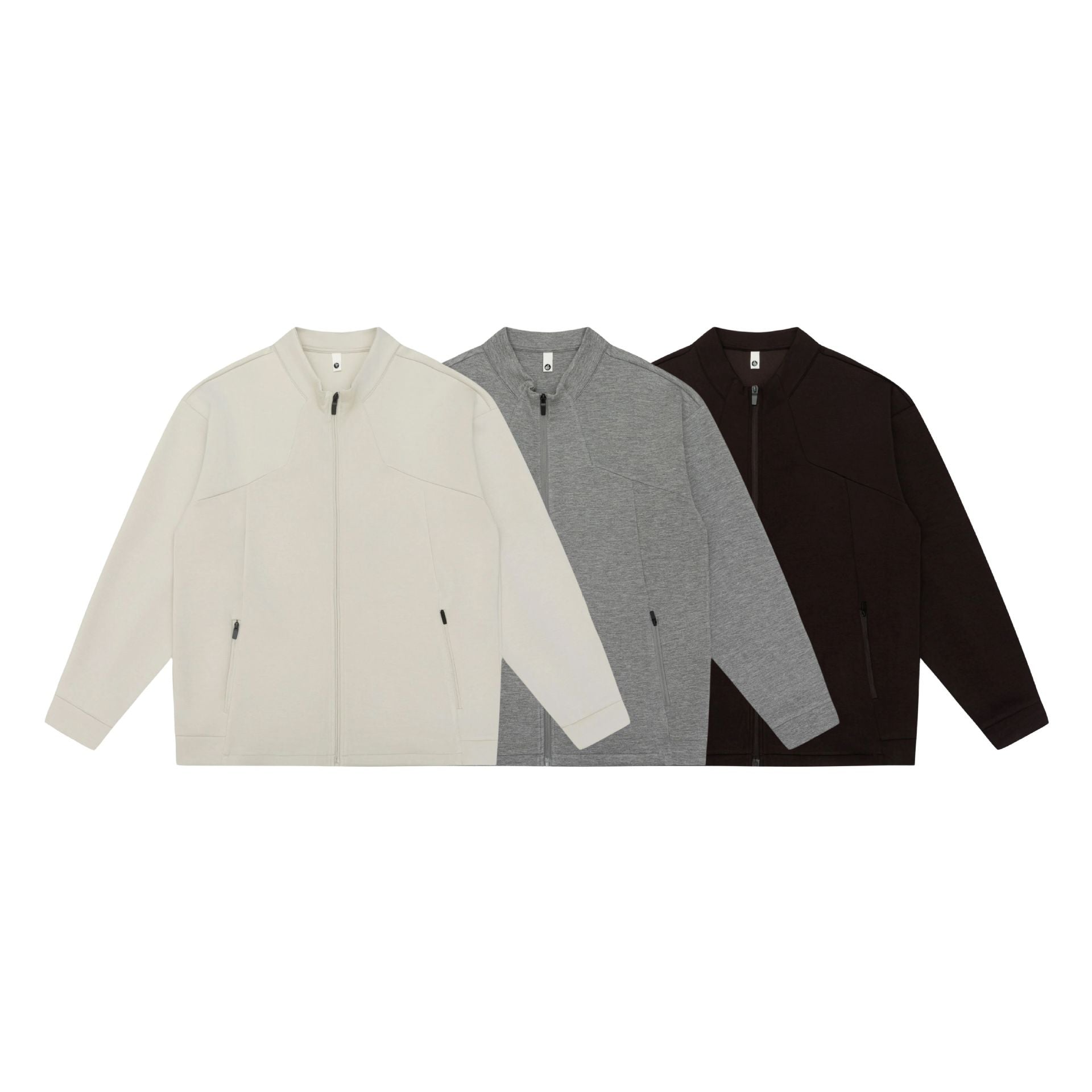 Unisex Oversize Zip Jacket made of heavy cotton blend with stand-up collar and zip pockets Chichicherry