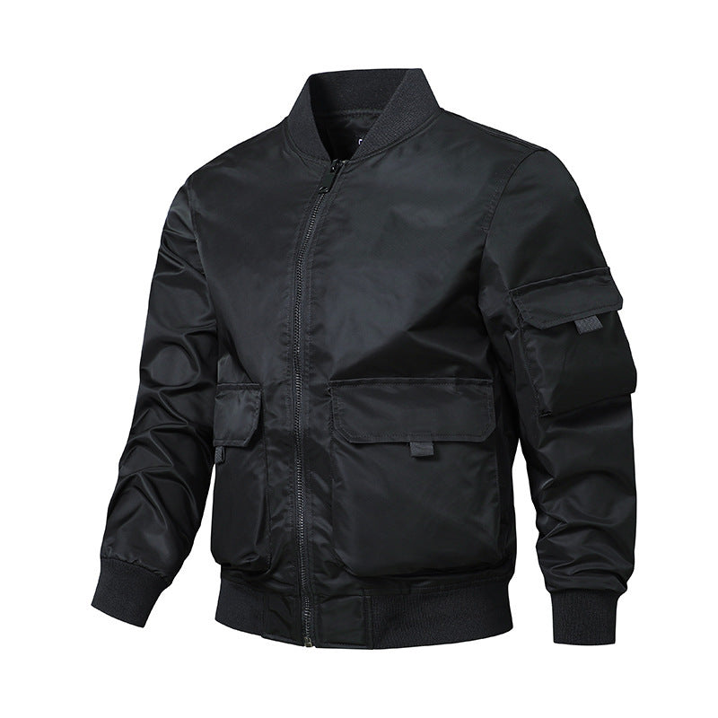 Men's bomber jacket in utility style with wind-resistant shell, multiple pockets and ribbed cuffs Chichicherry