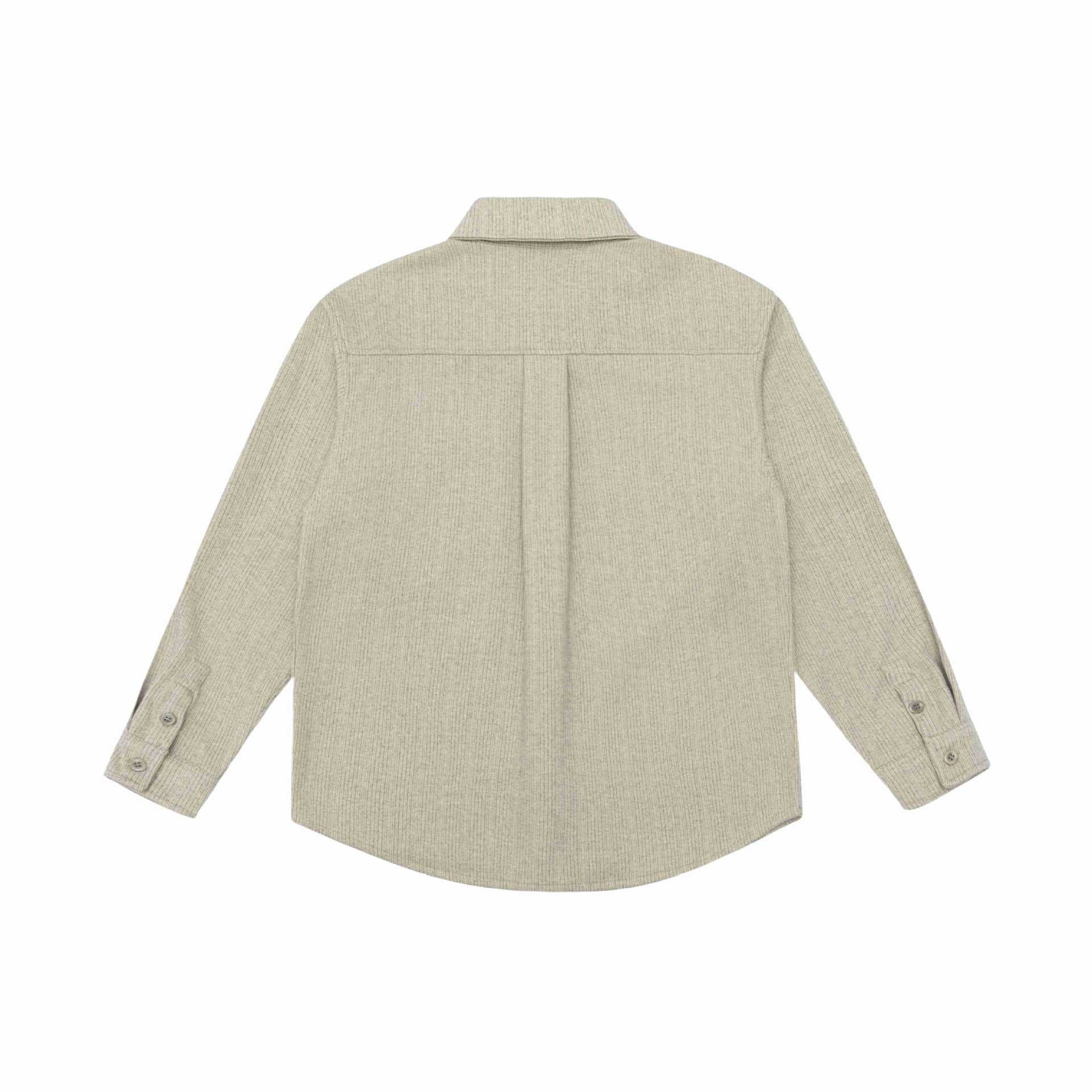 Men's shirt jacket made of wool blend with pointed collar and chest patch pocket Chichicherry