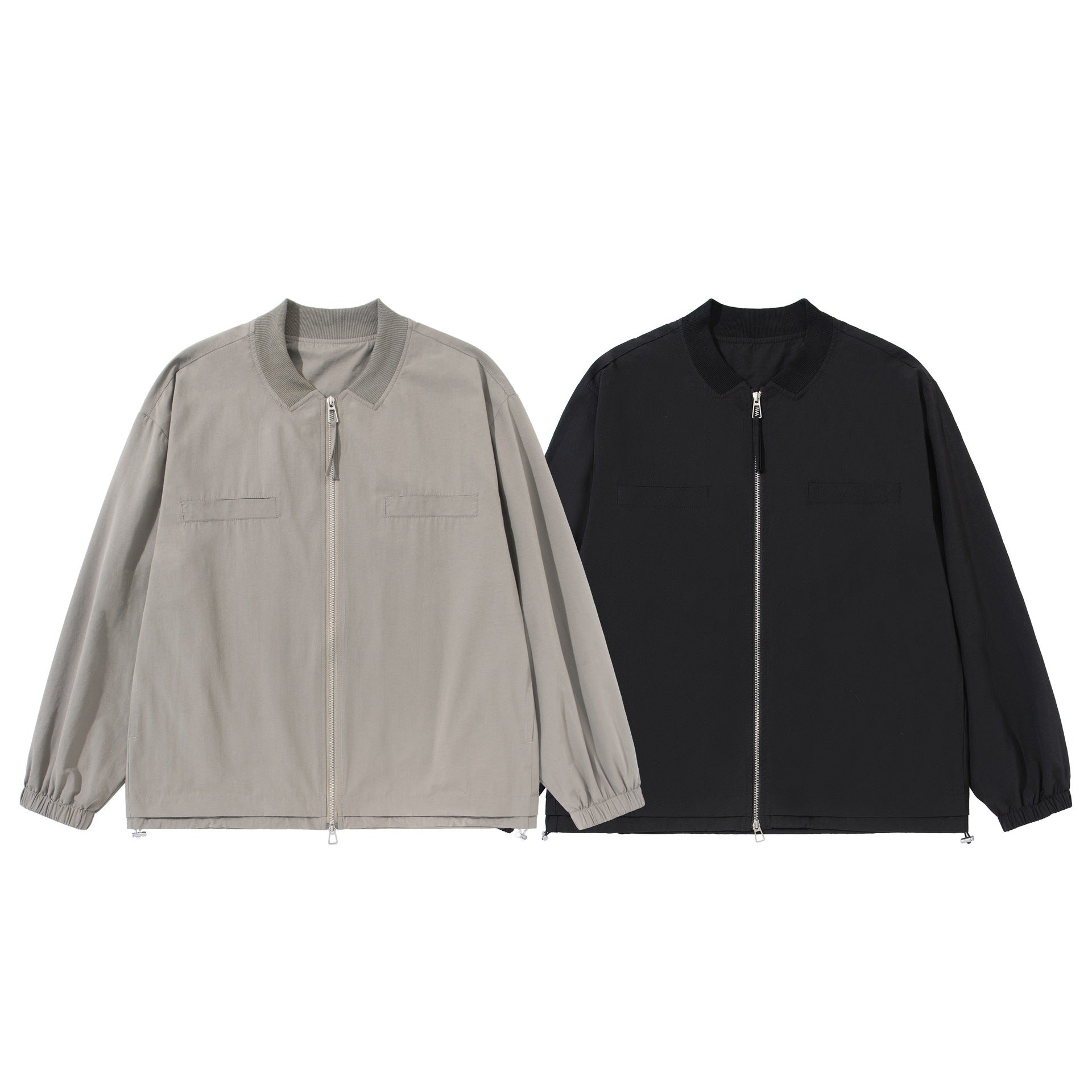 Women's loose-fitting bomber jacket with two-way zipper and drawstring Chichicherry