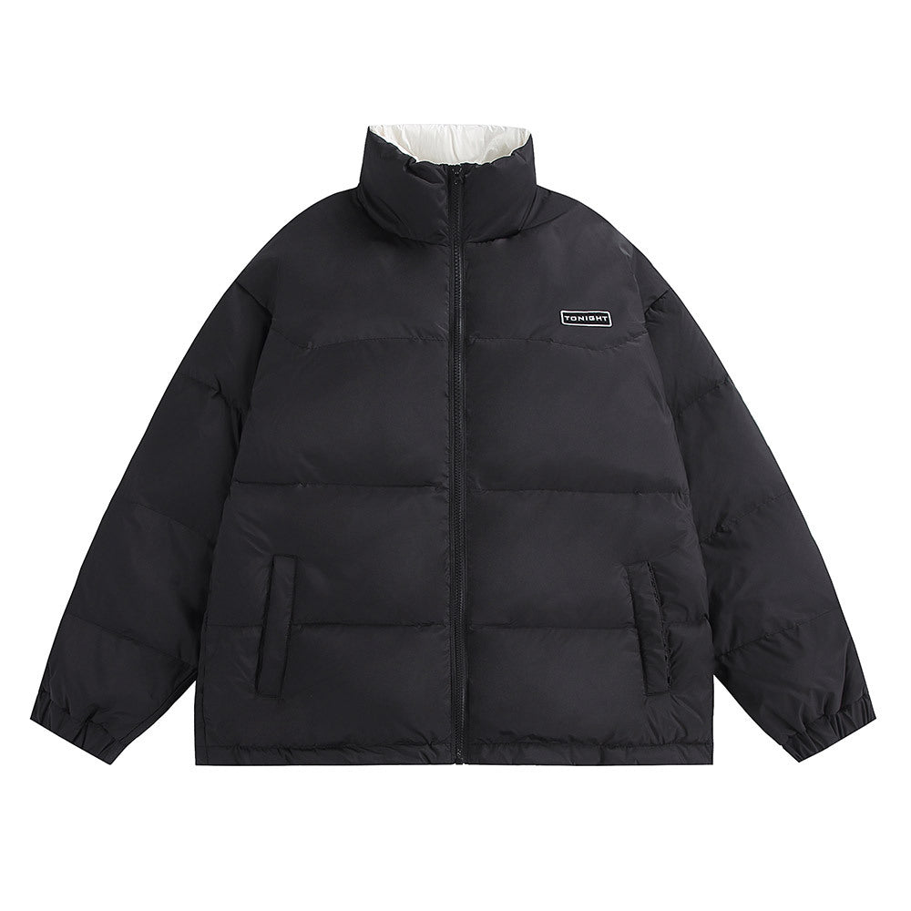 Unisex Boxy quilted oversized puffer jacket with high stand-up collar and minimal branding Chichicherry