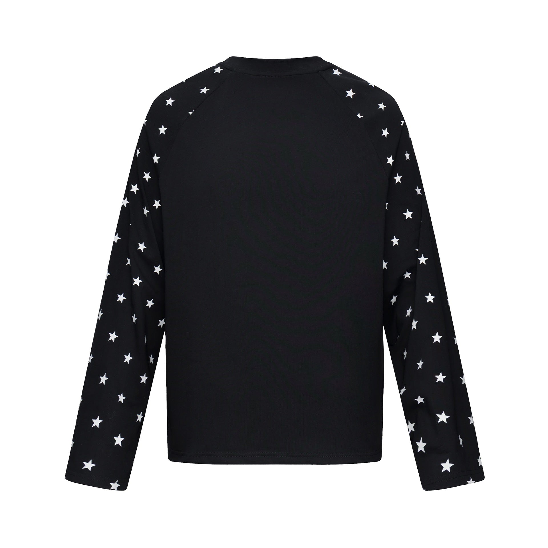 Unisex Long Sleeve Sweatshirt with Raglan Sleeves, Star Print Sleeves and Vintage Graphic Chichicherry