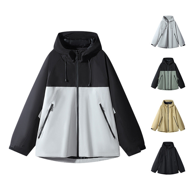 Unisex Water-repellent two-tone softshell jacket with hood Chichicherry
