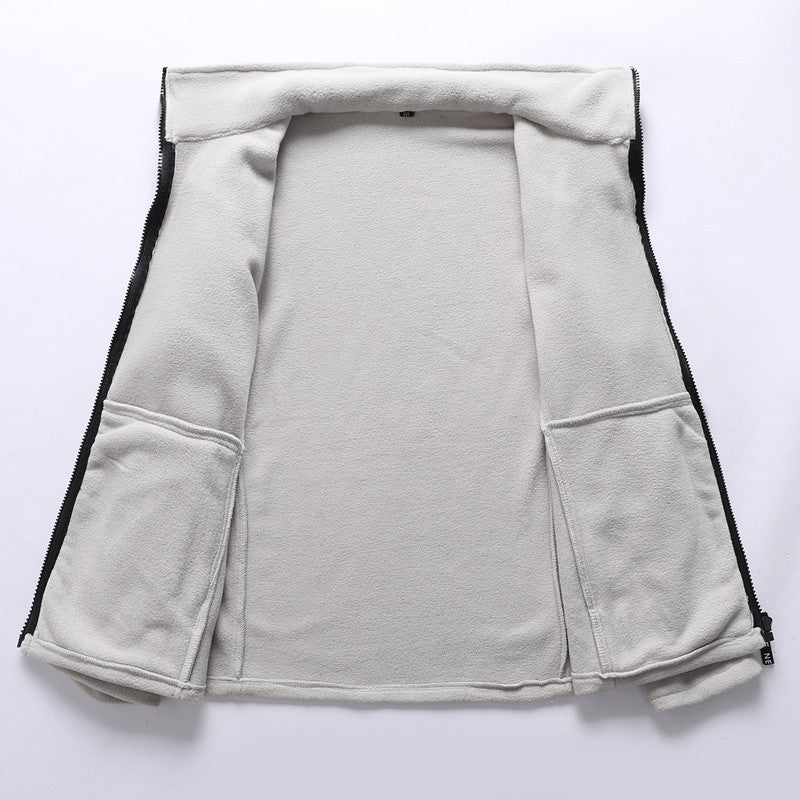Men's thermal fleece jacket with high stand-up collar, full zip and technical microfleece quality Chichicherry