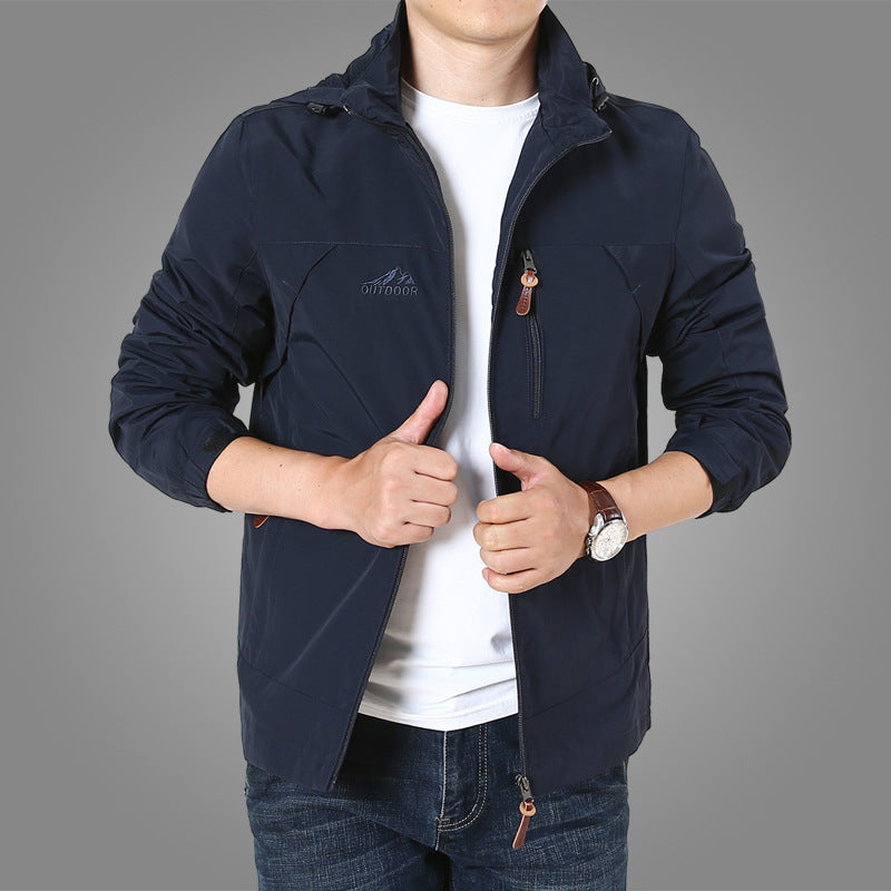 Men's lightweight breathable softshell trekking jacket with hood and mesh lining Chichicherry