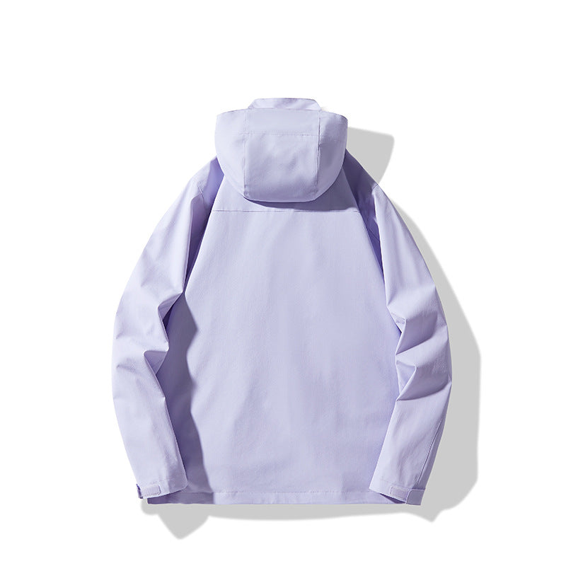 Men's Technical Waterproof Hooded Shell Jacket in Minimalist Urban Look Chichicherry