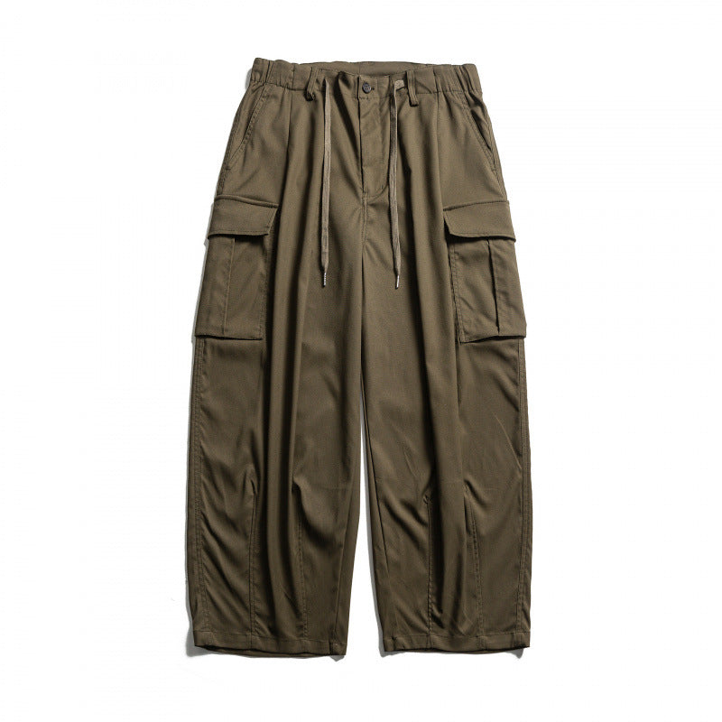 Men's cargo pants in baggy cut with drawstring and large flap pockets Chichicherry
