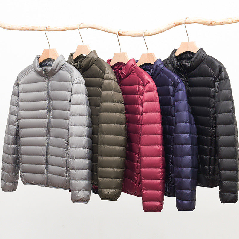 Men's Ultralight Quilted Hooded Jacket with Windproof Microfiber Filling Chichicherry