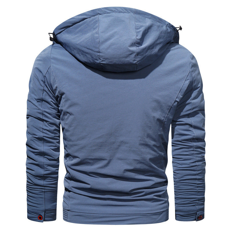 Men's lightweight softshell hoodie jacket with water-repellent chest pocket and concealed zipper Chichicherry