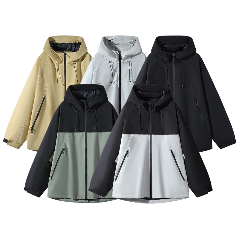 Unisex Water-repellent two-tone softshell jacket with hood Chichicherry