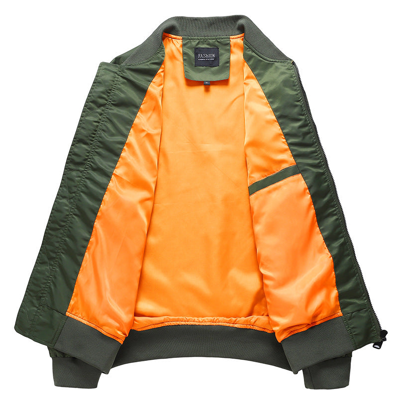 Men's nylon flight jacket with luminous inner lining and utility arm pocket Chichicherry