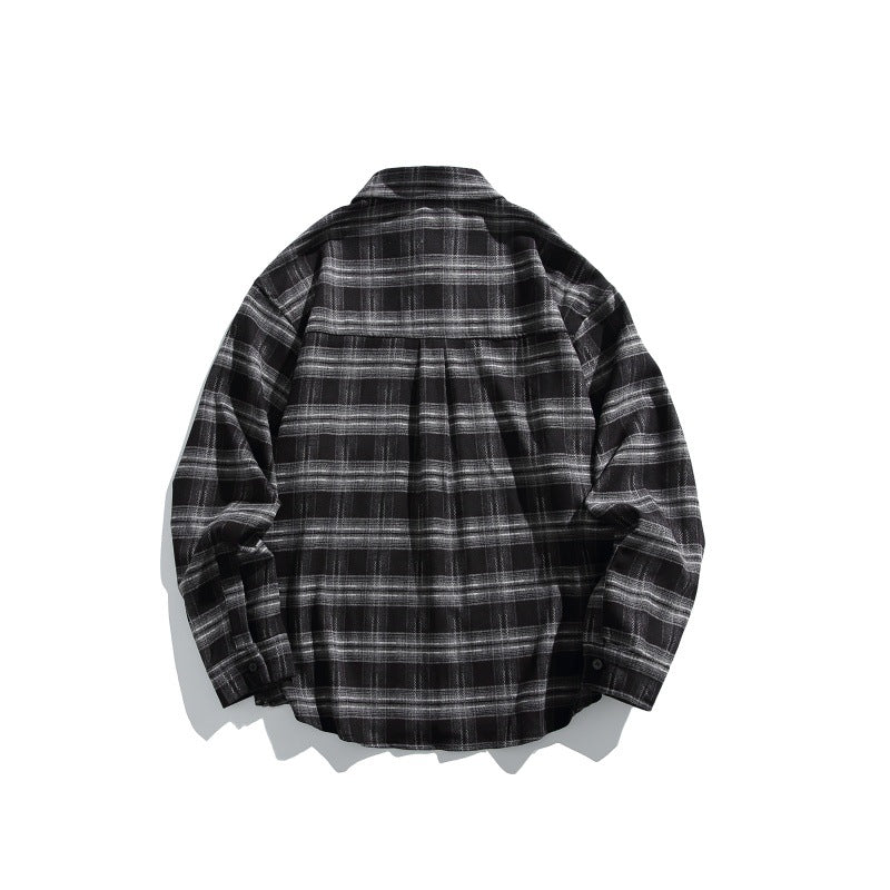 Men's Checkered Overshirt-Jacket in Boxy-Relaxed Fit Chichicherry