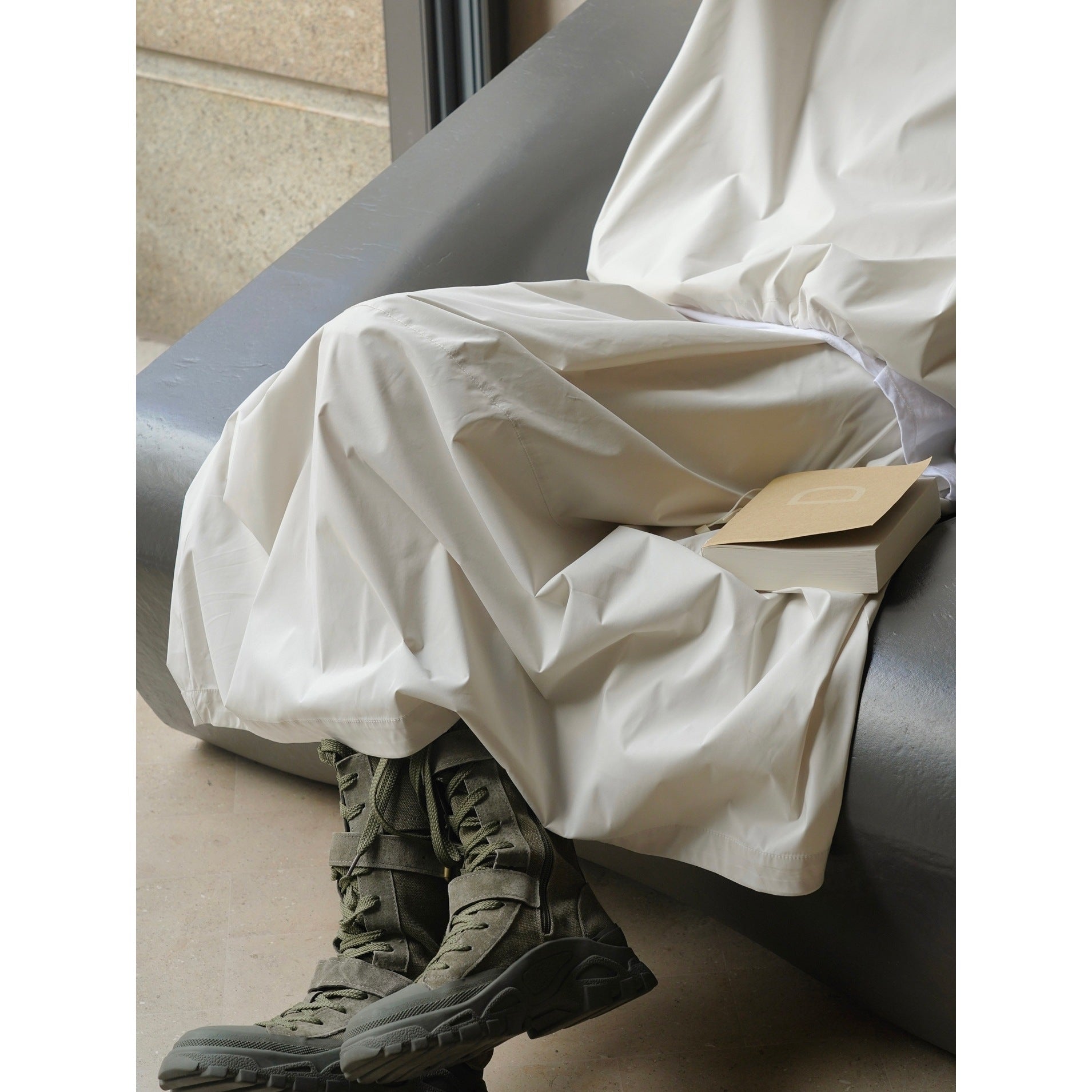 Women Longer Oversize Raincoat with concealed snap button placket and side pockets Chichicherry