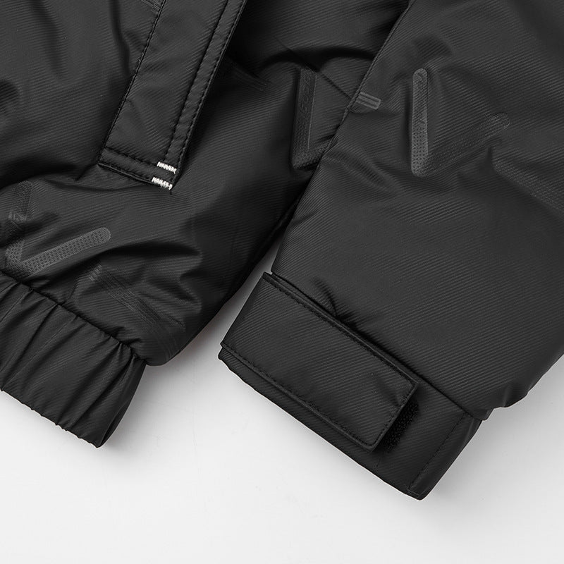 Men's short quilted jacket with high stand-up collar and thermo insulation Chichicherry