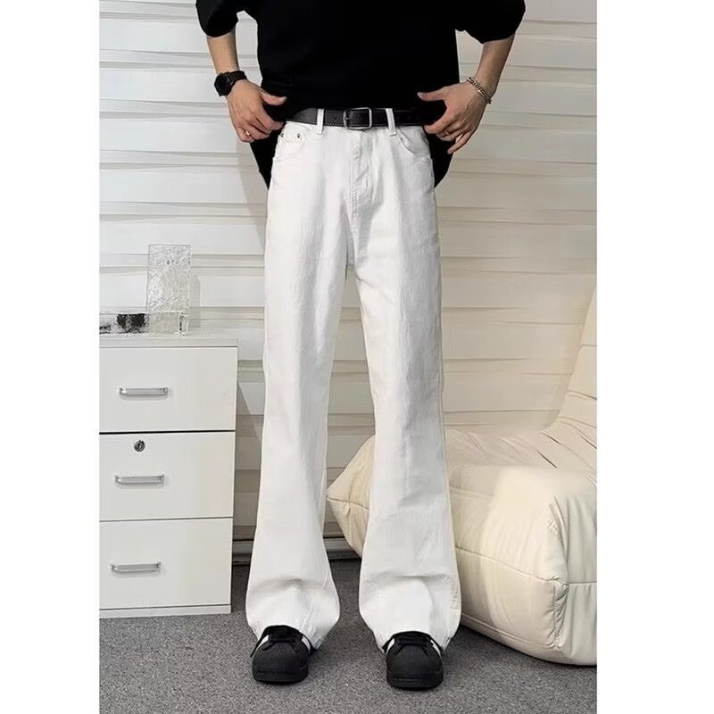 Herren Baumwollmix-Hose mit geradem Bein, lockerem Schnitt und tiefer Leibhöhe Chichicherry