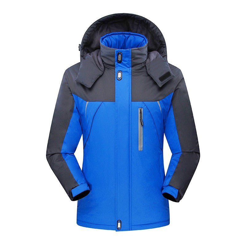 Men's Waterproof Insulated Softshell Ski Jacket with Removable Hood and Multi-Pockets Chichicherry