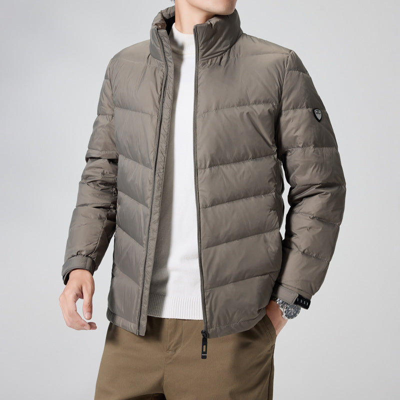 Men's lightweight quilted thermal jacket with stand-up collar and windproof insulation Chichicherry
