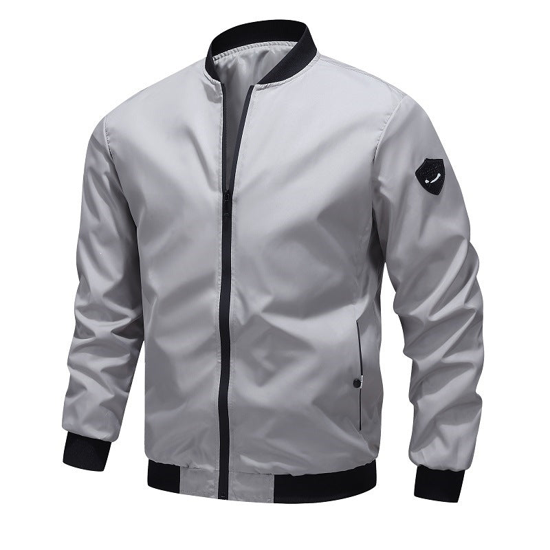 Men's lightweight water-repellent bomber jacket with zipper, ribbed hem & concealed pockets Chichicherry