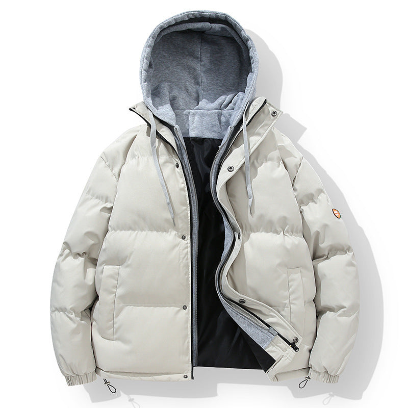 Men's padded quilted jacket with integrated hood layer and adjustable hem Chichicherry