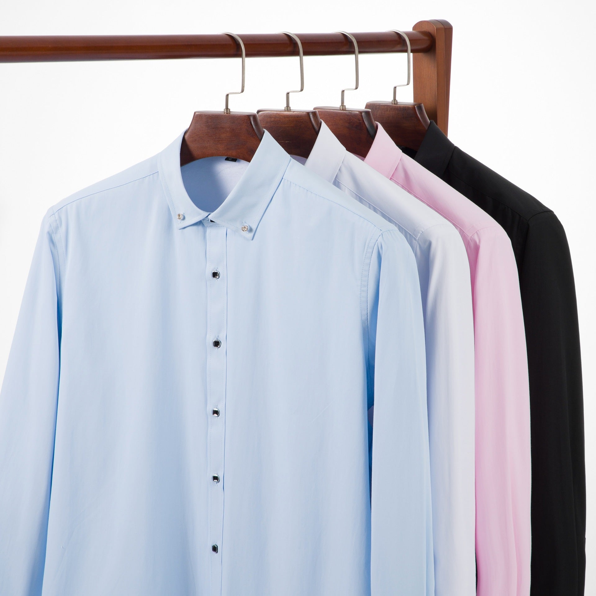 Men's Padded Business Shirt with Thermofleece Inner Side and Button-Down Collar Chichicherry